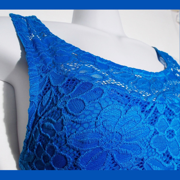 Ann Miller Blue Sleeveless Form Fitting Dress NWT🤩 - Picture 5 of 11